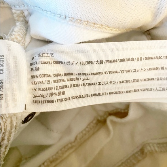 ABERCROMBIE & FITCH 90’s Straight Curve Love Jeans Cream Mixed Fabric - Picture 6 of 14